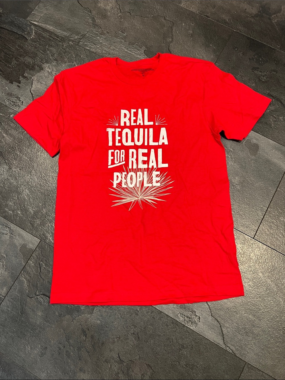 Adore Red Short-Sleeve Graphic Tee with White Print